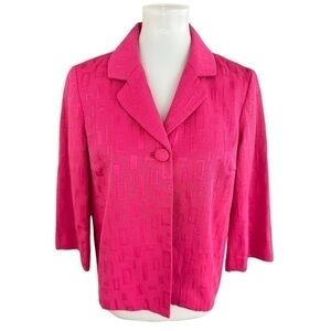 Chico's pink raz textured blazer coat